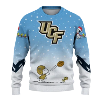 Ucf Knights Sweater Personalized Winter Football Snoopy Blue White Best Selling