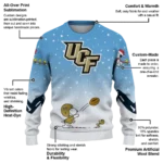 Ucf Knights Sweater Personalized Winter Football Snoopy Blue White Best Selling