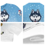 Uconn Huskies Sweater Personalized Winter Football Snoopy Blue White Best Selling