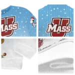 Umass Minutemen Sweater Custom Winter Football Snoopy Blue White Best Selling