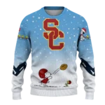 Usc Trojans Sweater Customized Winter Football Snoopy Blue White Best Selling