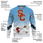 Usc Trojans Sweater Customized Winter Football Snoopy Blue White Best Selling