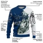 Utah Jazz Sweater Custom Jesus Tear Navy White Best Selling