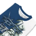 Utah Jazz Sweater Custom Jesus Tear Navy White Best Selling