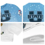 Utah State Aggies Sweater Customized Winter Football Snoopy Blue White Best Selling