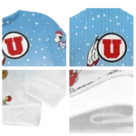 Utah Utes Sweater Personalized Winter Football Snoopy Blue White Best Selling