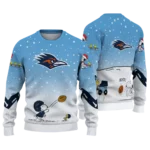 Utsa Roadrunners Sweater Custom Winter Football Snoopy Blue White Best Selling
