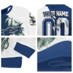 Vancouver Canucks Sweater Personalized Jesus Tear Blue White Best Selling