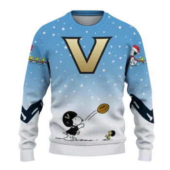 Vanderbilt Commodores Sweater Personalized Winter Football Snoopy Blue White Best Selling
