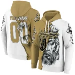 Vegas Golden Knights Hoodie Custom Jesus Tear Tan Best Selling
