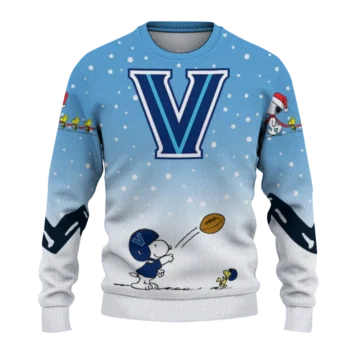 Villanova Wildcats Sweater Custom Winter Football Snoopy Blue White Best Selling