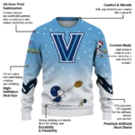 Villanova Wildcats Sweater Custom Winter Football Snoopy Blue White Best Selling