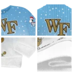 Wake Forest Demon Deacons Sweater Customized Winter Football Snoopy Blue White Best Selling