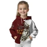 Washington Commanders Hoodie Custom Jesus Tear Burgundy Best Selling