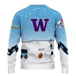 Washington Huskies Sweater Customized Winter Football Snoopy Blue White Best Selling