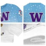 Washington Huskies Sweater Customized Winter Football Snoopy Blue White Best Selling