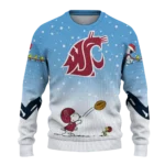 Washington State Cougars Sweater Personalized Winter Football Snoopy Blue White Best Selling