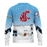 Washington State Cougars Sweater Personalized Winter Football Snoopy Blue White Best Selling