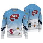 Western Kentucky Hilltoppers Sweater Customized Winter Football Snoopy Blue White Best Selling
