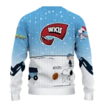 Western Kentucky Hilltoppers Sweater Customized Winter Football Snoopy Blue White Best Selling