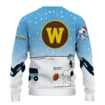 Western Michigan Broncos Sweater Personalized Winter Football Snoopy Blue White Best Selling