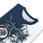Winnipeg Jets Sweater Personalized Jesus Tear Blue White Best Selling