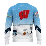 Wisconsin Badgers Sweater Personalized Winter Football Snoopy Blue White Best Selling