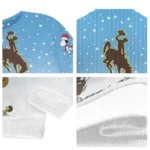 Wyoming Cowboys Sweater Custom Winter Football Snoopy Blue White Best Selling