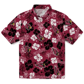 Arizona Cardinals Hawaiian Shirt - Hibiscus Bloom