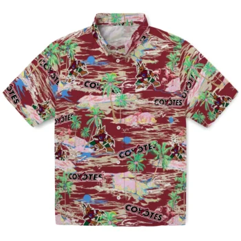 Arizona Coyotes Hawaiian Shirt - Flamingo Retreat