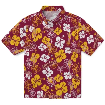 Arizona State Sun Devils Hawaiian Shirt - Hibiscus Bloom