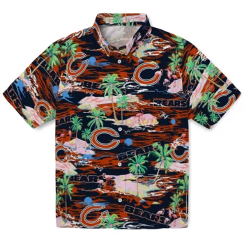 Chicago Bears Hawaiian Shirt - Flamingo Retreat