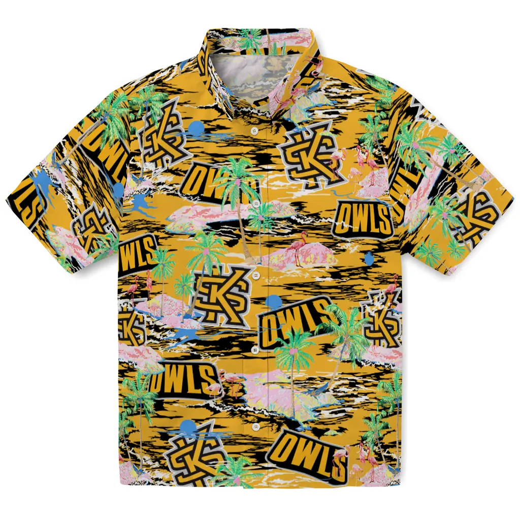 kennesaw-state-owls-hawaiian-shirt-flamingo-retreat-gold-best-selling.webp kennesaw state owls hawaiian shirt flamingo retreat gold best selling
